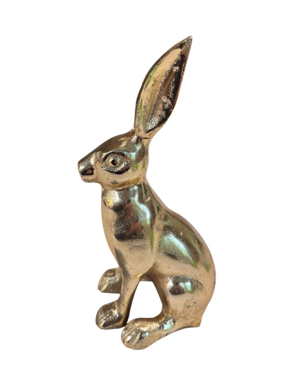 Gold Rabbit cast metal 8 1/2” Figurine Decorative Accent - Picture 2 of 8